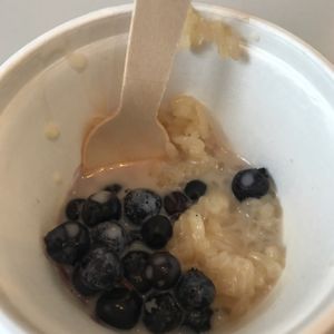 blueberry sticky rice sample at Sticky Sweet in Portland