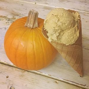Pumpkin Ginger ice cream (vegan & gluten-free) at Sticky Sweet in Portland