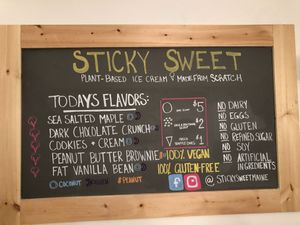 Delicious vegan ice cream!! at Sticky Sweet in Portland