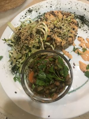 Macrobiotic dish at Beganbai in Vitoria Gasteiz