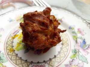 Onion bhaji at Larder in Brighton