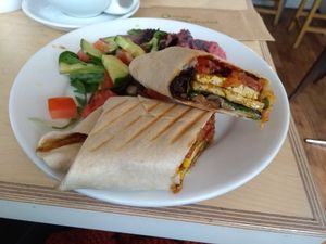 Breakfast burrito  at Larder in Brighton