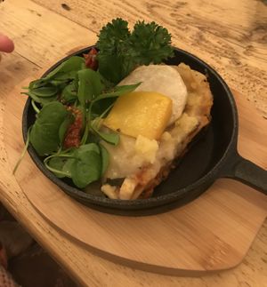 Vegan lasagna at Pura in Luzern