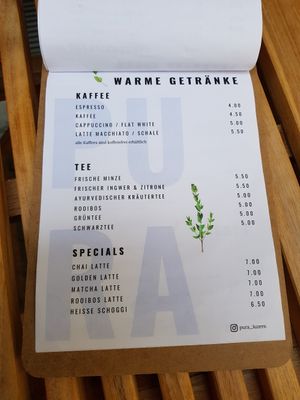 Menu 3 at Pura in Luzern