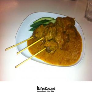 My Entree: Satay Mushroom Nuggets - delicious and very filling! at Vegie Village in Adelaide