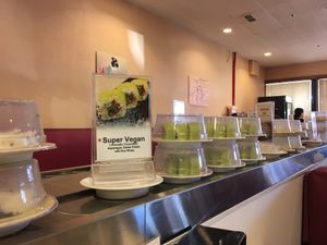 Conveyor belt sushi! at Akira Sushi in Clackamas