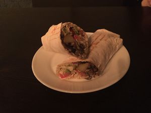 Wrap with mushrooms  at Ugol in Moscow