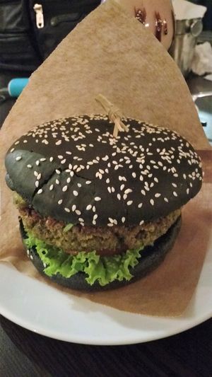 Chickpear burger at Ugol in Moscow