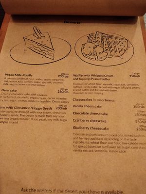 Desserts at Ugol in Moscow