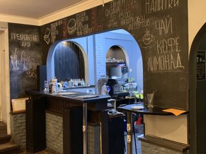 interior counter at Ugol in Moscow