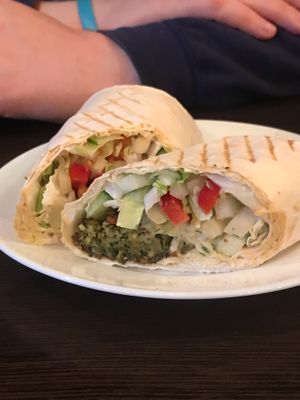Falafel wrap  at Ugol in Moscow
