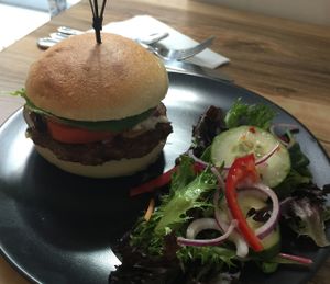 Chipotle black bean burger  at A Tad Whimsy in Hobart