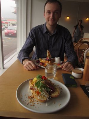 Vietnamese bap and waffles at Comes and Goes in Lower Hutt