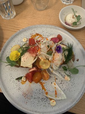 Eggs on toast with halloumi - veggie at Comes and Goes in Lower Hutt