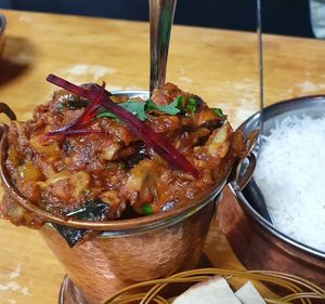 Eggplant & mushroom. at Master of India in Taupo