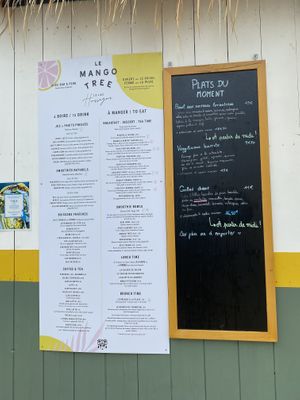 le menu  at Le Mango Tree in Soorts-hossegor