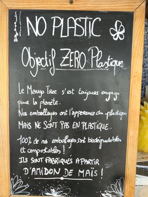 Plastic free! at Le Mango Tree in Soorts-hossegor
