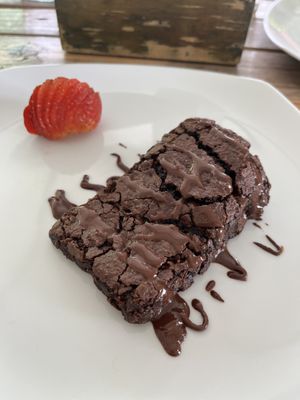 Chocolate brownie (incredible!)   at Machima in Ajijic