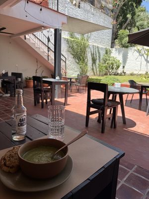 Serene outdoor dining  at Machima in Ajijic