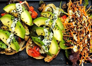 avocado toast on point  at Graze in Antibes