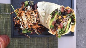 vegan burrito at Graze in Antibes