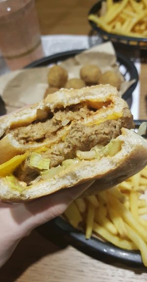 Big earth burger  at Earth Restaurant & Takeaway in Petersfield