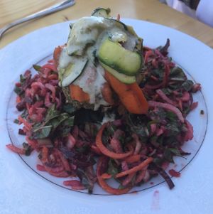 Falafel burger  at Soul Foods in Western Cape