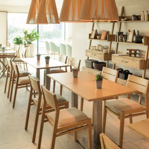 Upstairs dining  at Plant Cafe in Hamala