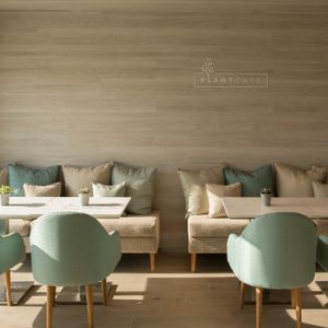 Upstairs dining  at Plant Cafe in Hamala