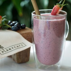 super Berry smoothie  at Plant Cafe in Hamala