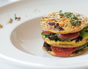 Socca Florentine  at Plant Cafe in Hamala