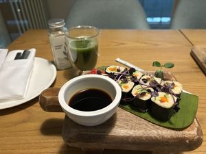 Cauliflower sushi   at Plant Cafe in Hamala