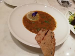 Yummy soup at Plant Cafe in Hamala