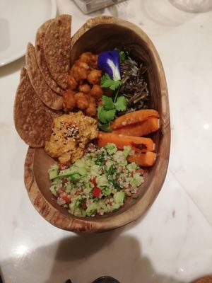 This salad bowl was delicious! at Plant Cafe in Hamala