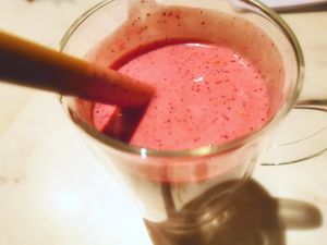 Super Berry Smoothie. Top secret - add banana 😉😋 at Plant Cafe in Hamala