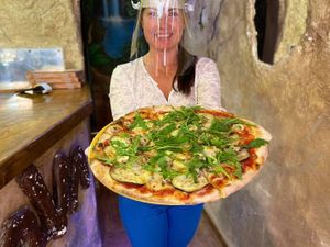 Vegetables and vegan mozzarella at Sa Cova in Mallorca