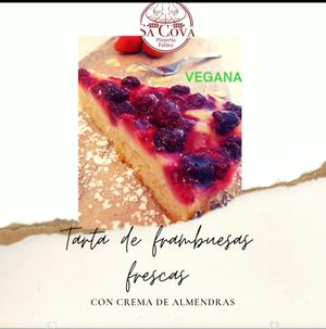 Vegan cake at Sa Cova in Mallorca