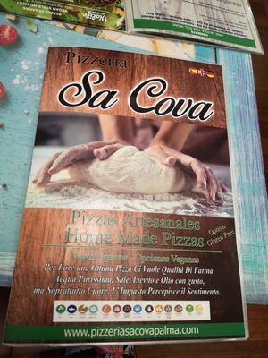 Menu/ carta at Sa Cova in Mallorca