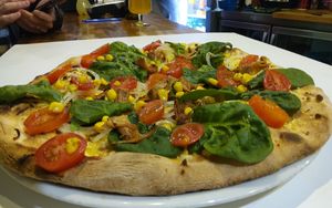 Vegan pizza : jackfruit pulled pork, unique in Palma. 
Welcome to Sa Cova
Calle Argenteria, 22 
Tel. 871020973 at Sa Cova in Mallorca