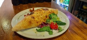 Calzone at Sa Cova in Mallorca