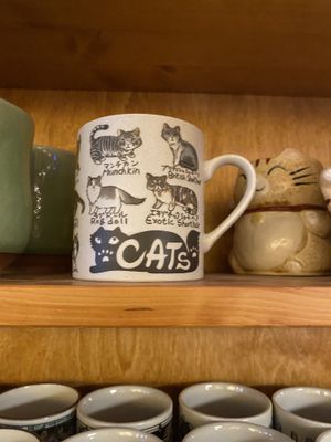 Lots of tea cups and accessories   at Dobra Tea in Ashland