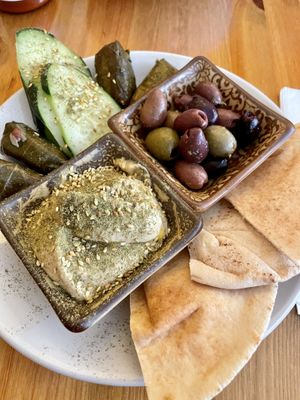 Mezze plate   at Dobra Tea in Ashland