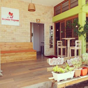 Front door at Raposa Vegana in Cuiaba