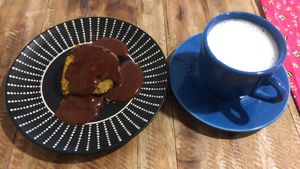 Sobremesa vegan, servida eventualmente no menu de sobremesa do almoço ou em eventos como chá/café da tarde.  at Raposa Vegana in Cuiaba