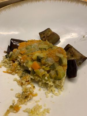 Moroccan bean and cuscus dish at La Rollerie - Mayor in Madrid