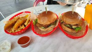 Burgers and fish at The Fish Shack in Canberra