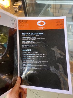 Menu😄 at The Fish Shack in Canberra