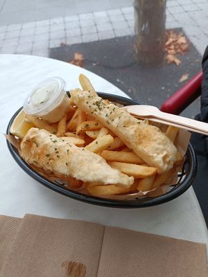 Gluten free Konjac fish and chips at The Fish Shack in Canberra