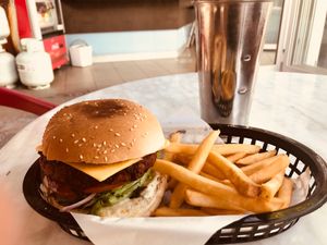 Vegan fish burger at The Fish Shack in Canberra