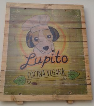 sign at Lupito Cocina Vegana in La Paz